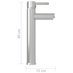 Mitigeur de salle de bain Nickel 12x30 cm 