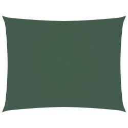 Voile de parasol tissu oxford rectangulaire 3x4,5 m vert foncé 