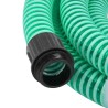 Tuyau d'aspiration avec raccords en laiton vert 1,1" 4 m PVC 