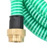 Tuyau d'aspiration avec raccords en laiton vert 1,1" 4 m PVC 