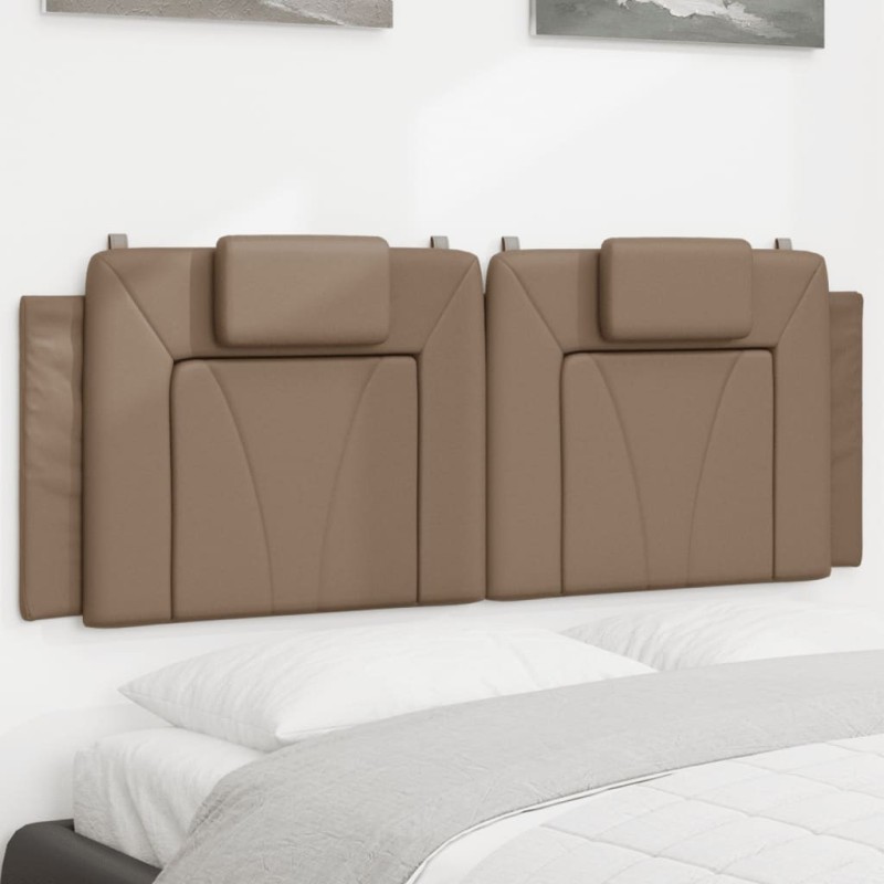 Coussin de tête de lit cappuccino 140 cm similicuir 