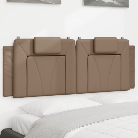 Coussin de tête de lit cappuccino 140 cm similicuir 