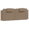 Coussin de tête de lit cappuccino 140 cm similicuir 