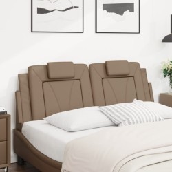 Coussin de tête de lit cappuccino 140 cm similicuir 
