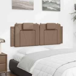 Coussin de tête de lit cappuccino 140 cm similicuir 