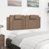 Coussin de tête de lit cappuccino 140 cm similicuir 