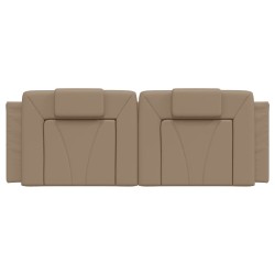 Coussin de tête de lit cappuccino 140 cm similicuir 