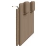 Coussin de tête de lit cappuccino 140 cm similicuir 