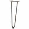 Pieds en épingle à cheveux pour table basse 4 pièces Acier naturel 42 cm Acier massif 