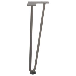 Pieds en épingle à cheveux pour table basse 4 pièces Acier naturel 42 cm Acier massif 