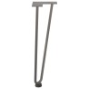 Pieds en épingle à cheveux pour table basse 4 pièces Acier naturel 42 cm Acier massif 