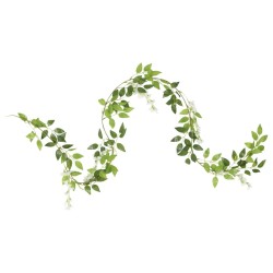 Guirlandes de fleurs de Noël 6 pcs blanc 200 cm 
