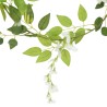 Guirlandes de fleurs de Noël 6 pcs blanc 200 cm 