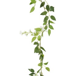 Guirlandes de fleurs de Noël 6 pcs blanc 200 cm 