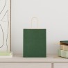 Sacs en papier Bags pcs avec poignées vert 18x8x22 cm 