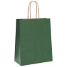 Sacs en papier Bags pcs avec poignées vert 18x8x22 cm 