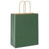 Sacs en papier Bags pcs avec poignées vert 18x8x22 cm 