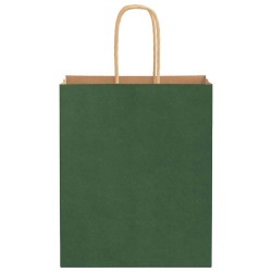 Sacs en papier Bags pcs avec poignées vert 18x8x22 cm 
