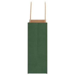 Sacs en papier Bags pcs avec poignées vert 18x8x22 cm 