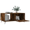 Table basse chêne fumé 90x50x40 cm bois d'ingénierie 