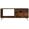 Table basse chêne fumé 90x50x40 cm bois d'ingénierie 