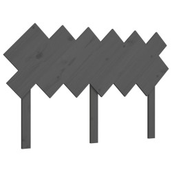 Tête de lit Gris 132x3x81 cm Bois massif de pin 