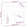 Tête de lit Gris 132x3x81 cm Bois massif de pin 