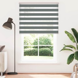 Store zèbre gris foncé largeur du tissu 140,9 cm polyester 