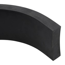 Bordure en caoutchouc de chasse-neige noir 250x10x2 cm 