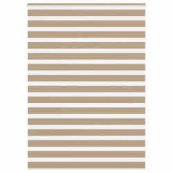 Store zèbre marron sable largeur du tissu 150,9 cm polyester 