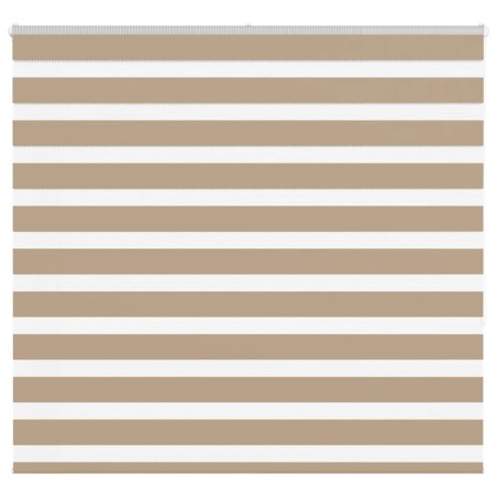 Store zèbre marron sable largeur du tissu 155,9cm polyester 