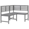 Banc d'angle de jardin Gris 140 cm Bois solide d'acacia 
