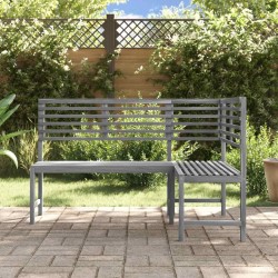 Banc d'angle de jardin Gris 140 cm Bois solide d'acacia 