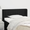 Tête de lit avec oreilles Noir 93x16x78/88 cm Tissu 