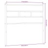 Tête de lit chêne sonoma 75 cm fer et bois d'ingénierie 