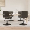 Chaises pivotantes à manger lot de 4 gris foncé velours 