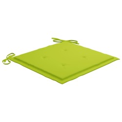 Chaises à manger de jardin avec coussins lot de 3 Acacia massif 