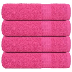 Serviettes de bain 4 pcs rose 100x150 cm 360 g/m² 100% coton 