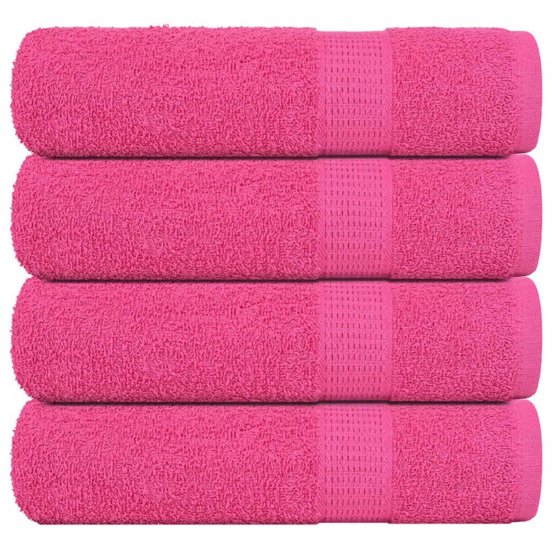 Serviettes de bain 4 pcs rose 100x150 cm 360 g/m² 100% coton 