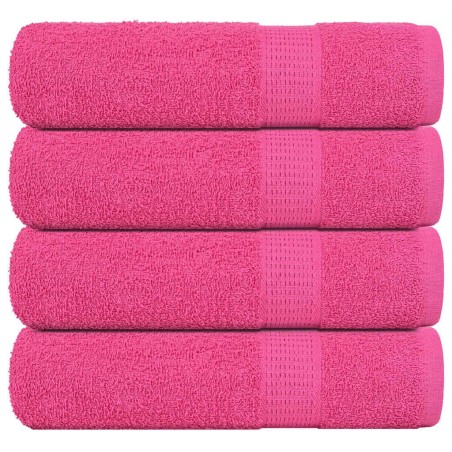 Serviettes de bain 4 pcs rose 100x150 cm 360 g/m² 100% coton 