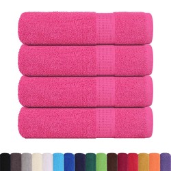 Serviettes de bain 4 pcs rose 100x150 cm 360 g/m² 100% coton 