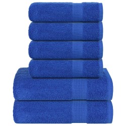 Ensemble de serviettes 6 pcs bleu 360 g/m² 100% coton 