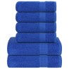 Ensemble de serviettes 6 pcs bleu 360 g/m² 100% coton 