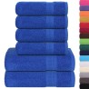 Ensemble de serviettes 6 pcs bleu 360 g/m² 100% coton 