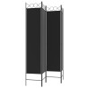 Cloison de séparation 4 panneaux Noir 160x200 cm Tissu 