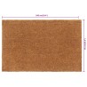 Tapis de porte naturel 65x100 cm fibre de coco touffeté 