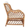 Canapé avec coussin Marron clair Rotin naturel et lin 