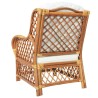 Canapé avec coussin Marron clair Rotin naturel et lin 