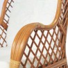 Canapé avec coussin Marron clair Rotin naturel et lin 