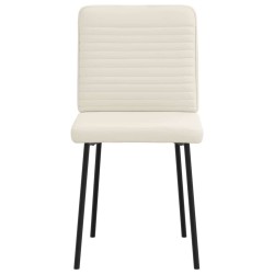 Chaises à manger lot de 6 crème velours 